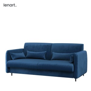 BED CONCEPT BC-18 - Sofa 140 do BC-01 - granat SOLO 263 / front biały połysk