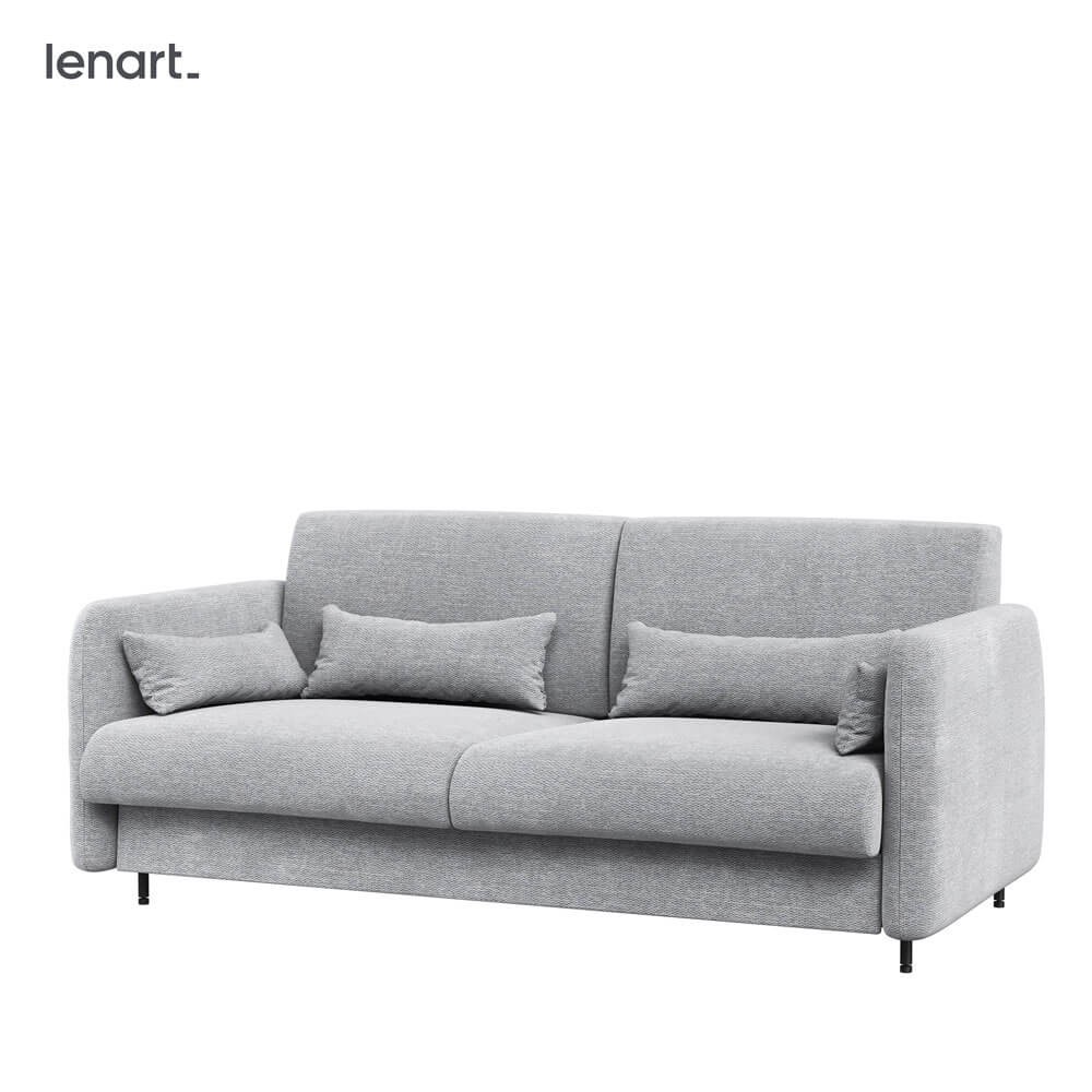 BED CONCEPT BC-18 - Sofa 140 do BC-01 - szary ART 82626 / front dąb artisan
