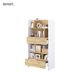 BED CONCEPT BC-28 - regał 92x178 - biały/dąb artisan