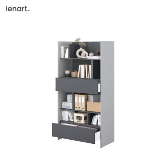 BED CONCEPT BC-28 - regał 92x178 - szary/grafit