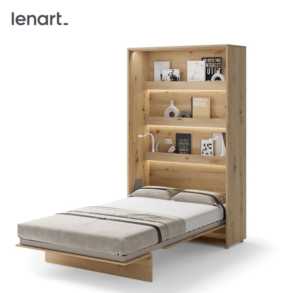 BED CONCEPT BC-02 - półkotapczan pionowy 120 - dąb artisan