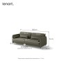 BED CONCEPT BC-35 -  Sofa 180 do BC-13 -  beżowy/front kaszmir-5