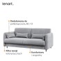 BED CONCEPT BC-35 - Sofa 180 do BC-13 - szary/front szary-3