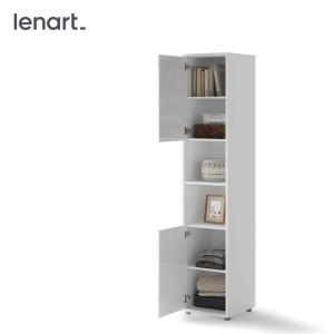 BED CONCEPT BC-08p - szafka 2d - biały połysk