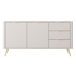 Komoda LANTE 2D3S | 163cm | Beżowy | Złote nogi
