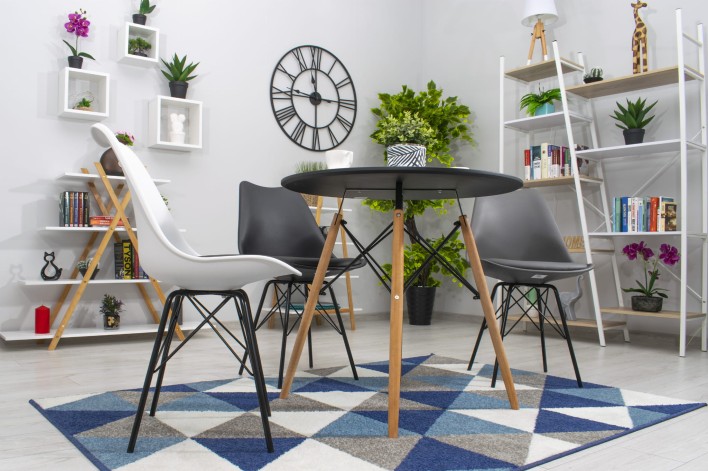 STÓŁ TODI OKRĄGŁY 80CM ▪️ 3327 ▪️ CZARNY