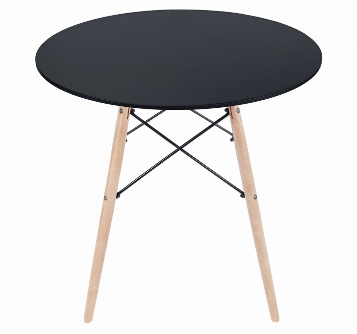 STÓŁ TODI OKRĄGŁY 80CM ▪️ 3327 ▪️ CZARNY