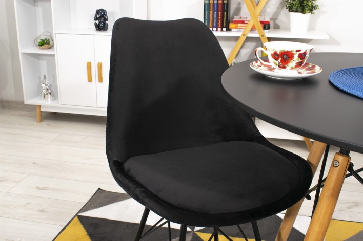 STÓŁ TODI OKRĄGŁY 80CM ▪️ 3327 ▪️ CZARNY