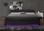 Łóżko tapicerowane SF813 LED | 160x200 | Ekoskóra | Czarny | OUTLET-2