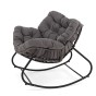 Ogrodowy fotel bujany technorattan Szary poduszki szary | OUTLET-5