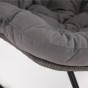 Ogrodowy fotel bujany technorattan Szary poduszki szary | OUTLET-14