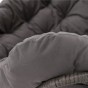 Ogrodowy fotel bujany technorattan Szary poduszki szary | OUTLET-16