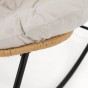 Ogrodowy fotel bujany technorattan BOHO poduszki beżowe | OUTLET-11
