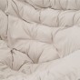 Ogrodowy fotel bujany technorattan brązowy poduszki beżowe | OUTLET-13
