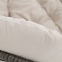 Ogrodowy fotel bujany technorattan Szary poduszki beżowe | OUTLET-14