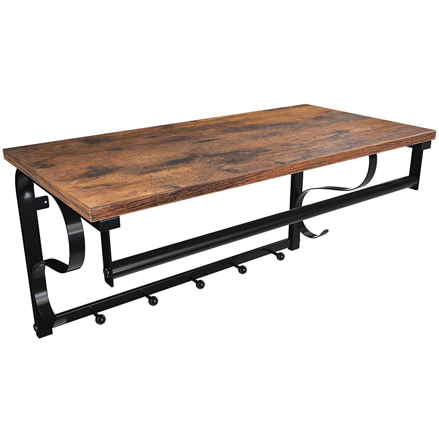 PÓŁKA Z WIESZAKAMI LCR11BX ▪️ 2043 ▪️ RUSTYKALNY BRĄZ