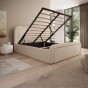 Łóżko tapicerowane z pojemnikiem SFG0154 | 180x200 | Boucle | Beż #3 | OUTLET-2