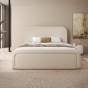 Łóżko tapicerowane z pojemnikiem SFG0154 | 180x200 | Boucle | Beż #3 | OUTLET-3