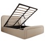 Łóżko tapicerowane z pojemnikiem SFG0154 | 180x200 | Boucle | Beż #3 | OUTLET-5