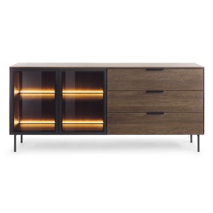 Komoda LUMI 2D3S + LED (C) | 181cm | Dąb dunin