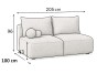 Sofa z funkcją spania NUBE | Trenza | Kolor do wyboru-3