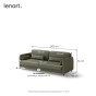 BED CONCEPT BC-35 - Sofa 180 do BC-13 - zielony/front dąb artisan-6