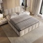 Łóżko tapicerowane z pojemnikiem SFG0166 | 160x200 | Welur | Ciemny beż #6 | OUTLET-5