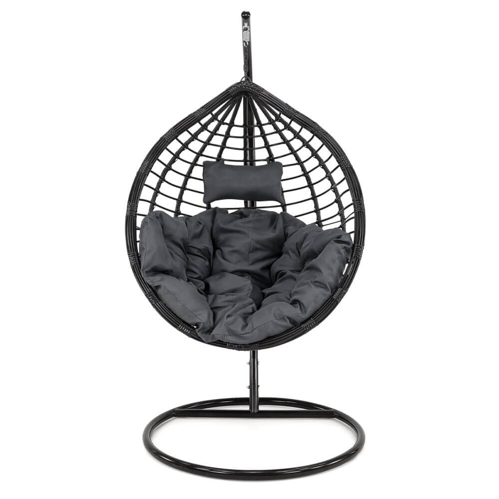 Fotel wiszący ogrodowy HC-003 | Czarny | OUTLET
