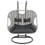 Fotel wiszący ogrodowy dwuosobowy SC-N1 | Technorattan | Szary | OUTLET-1