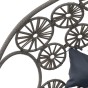 Fotel wiszący ogrodowy dwuosobowy SC-N3 | Szary | Poduszki szare | OUTLET-7