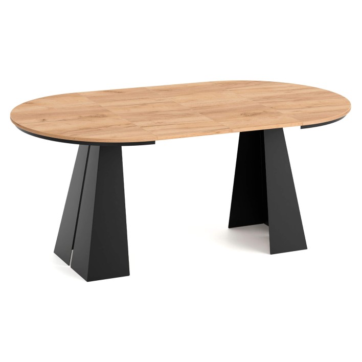 Stół FUEGO rozłożony Czarny stelaż Craft.jpg