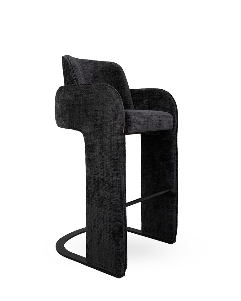 MaMaison krzesło barowe BORA czarne