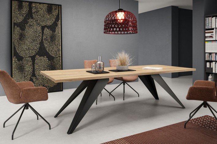 Stół VENTO rozłożony H1180 ST37 Natural Halifax Oak aranżacja.jpg