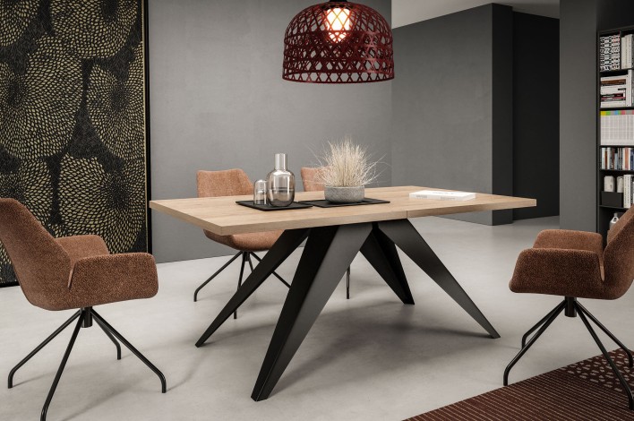 Stół VENTO H3133 ST12 Truffle Brown Davos Oak aranżacja.jpg