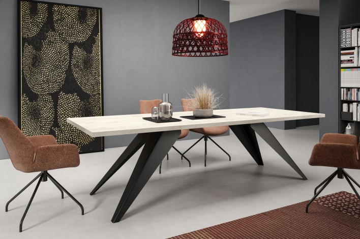 Stół VENTO rozłożony F637 ST 16 White Chromix aranżacja.jpg