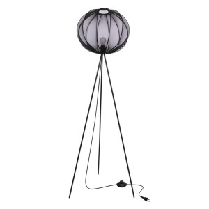 MELLOW lampa podłogowa czarny 1x40W E27 abażur 52 czarny kula 51-41944