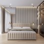 Łóżko tapicerowane z pojemnikiem SFG0167 | 180x200 | Welur | Beż #3 | OUTLET-5