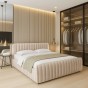 Łóżko tapicerowane z pojemnikiem SFG0167 | 180x200 | Boucle | Beż #4 | OUTLET-2