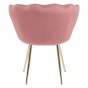 Krzesło SHELL DC-6099 | różowy 44 welur | złota noga-4