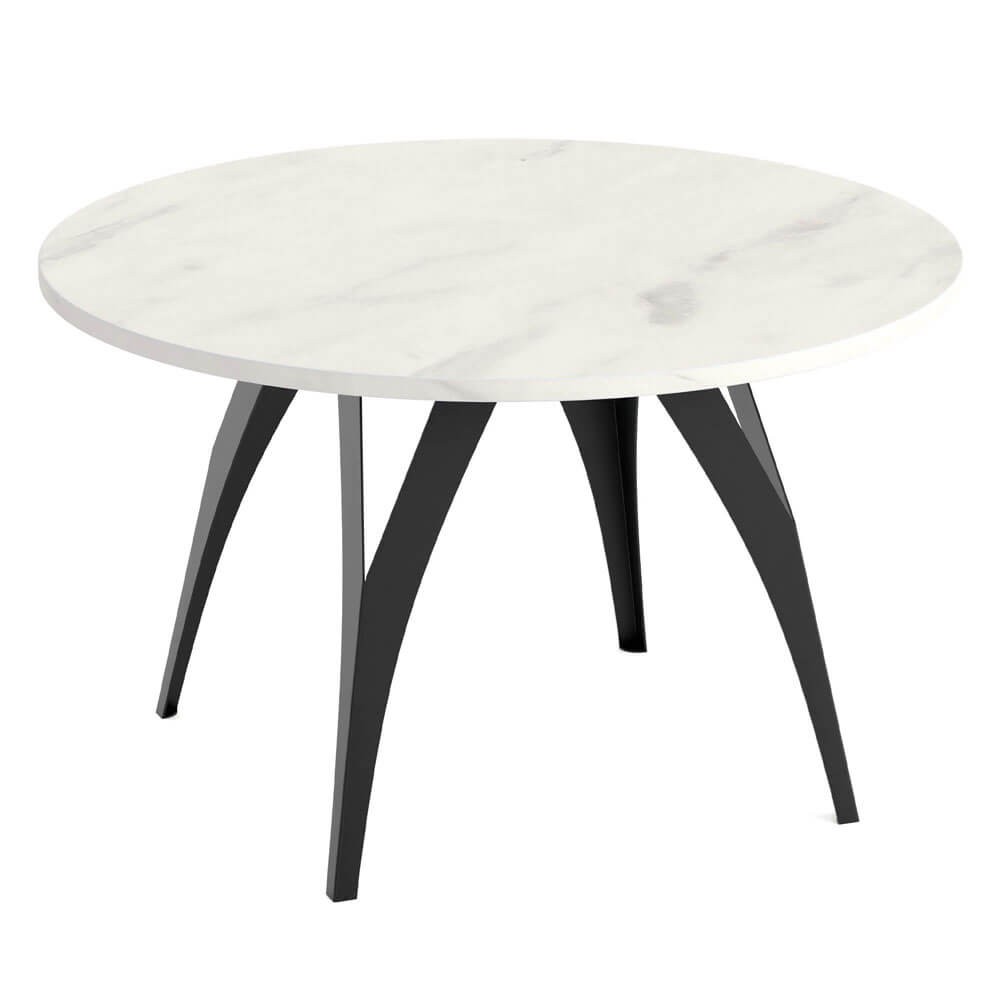 Stolik BELLA 75 Czarny stelaż Marmur Bianco min.jpg