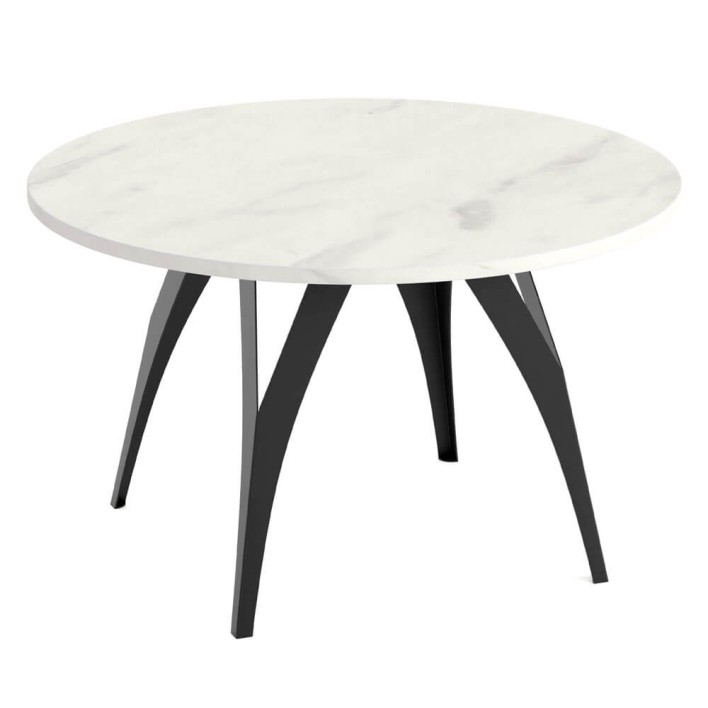 Stolik BELLA 75 Czarny stelaż Marmur Bianco min.jpg