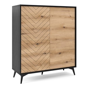 Komoda DIAMOND KD104 Dąb evoke / czarny