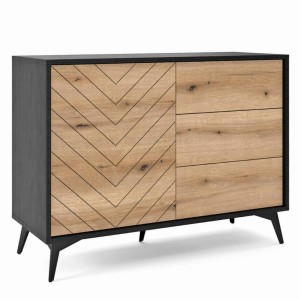 Komoda DIAMOND KSZ104 Dąb evoke / czarny