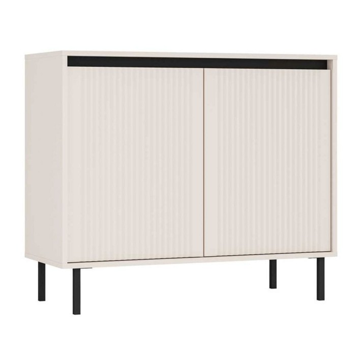 komoda beżowa ryflowana