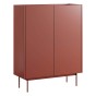 wysoka komoda czerwona ceramiczna