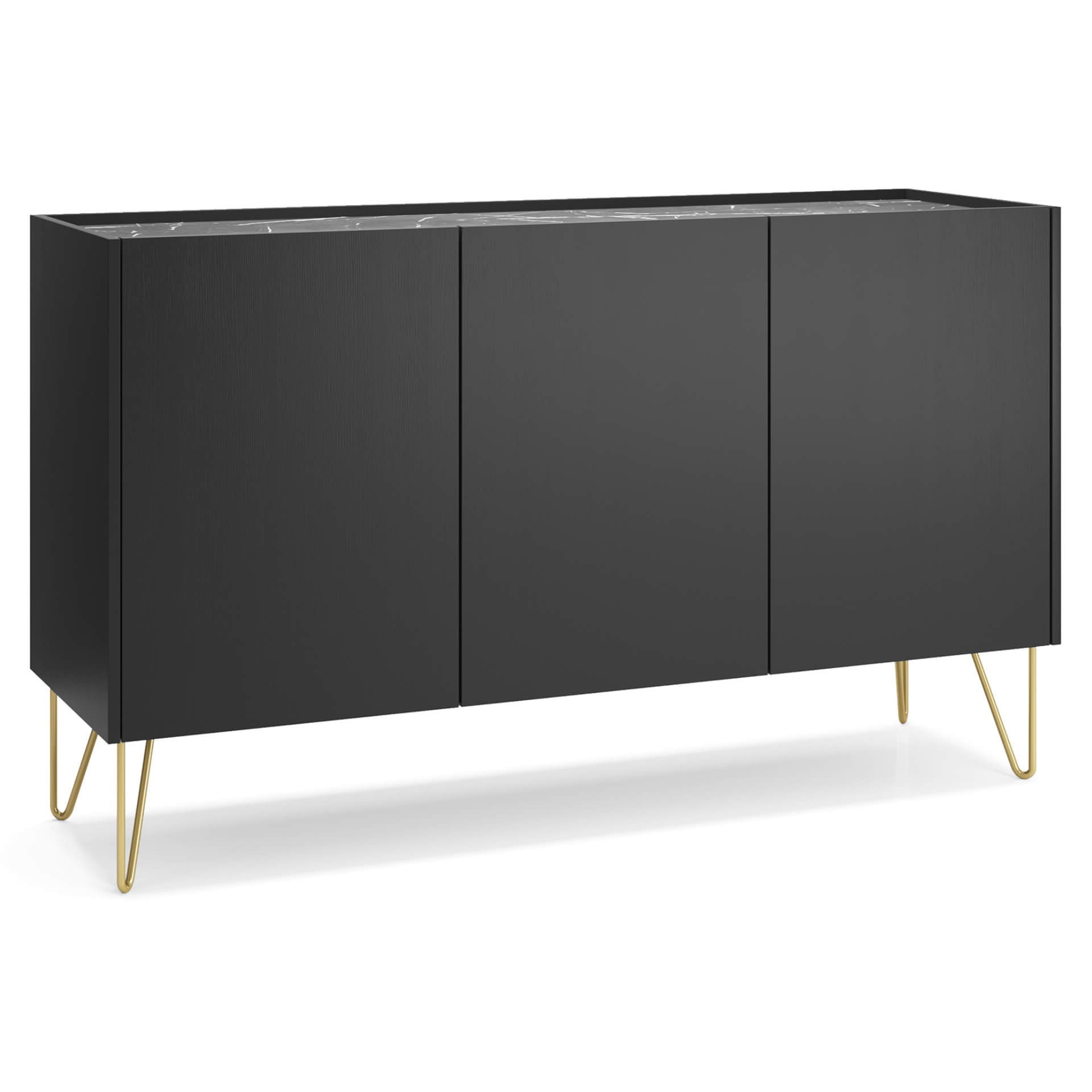 stylowa komoda czarny marmur