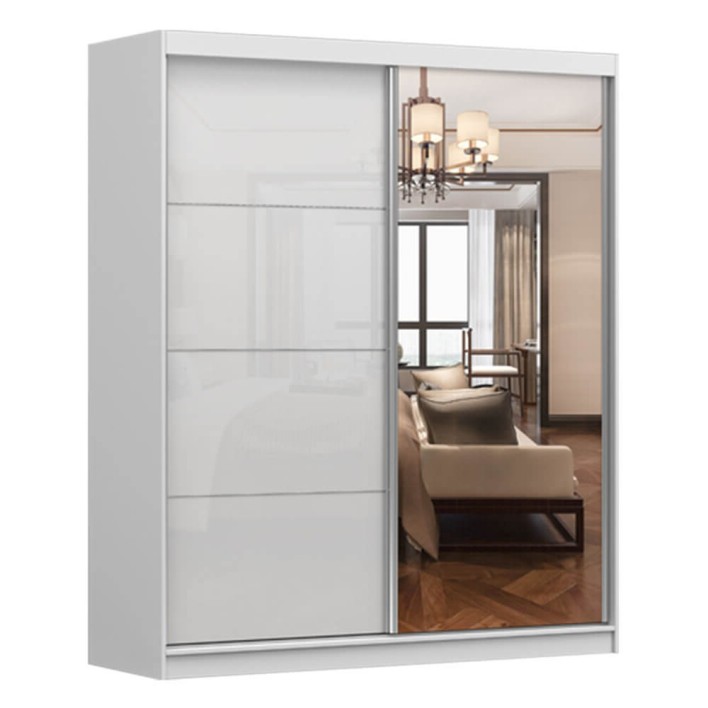 biała szafa przesuwna