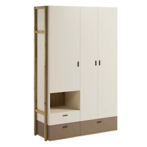 Szafa młodzieżowa LENNY LY-01 | Dąb artisan + beż + truflowy