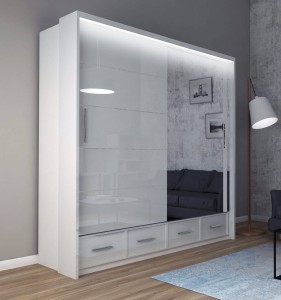 Szafa przesuwna SYCYLIA LED | 203 | Kolor do wyboru