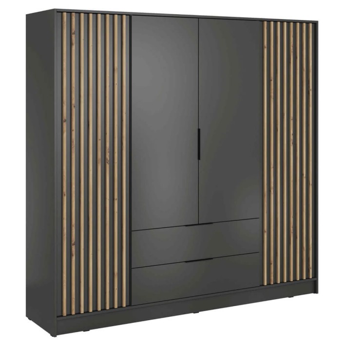 NELLY szafa 4D grafitowa z drewnianymi lamelami artisan min.jpg
